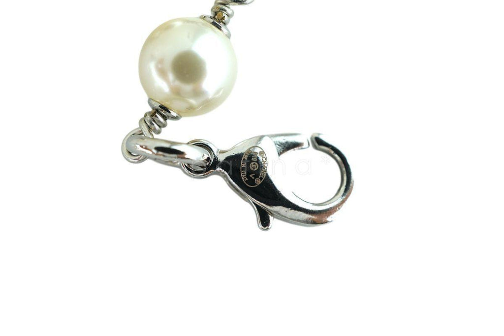 NIB Chanel Timeless Classic 42" 5-Crystal CC Pearl Long Necklace SHW A36121