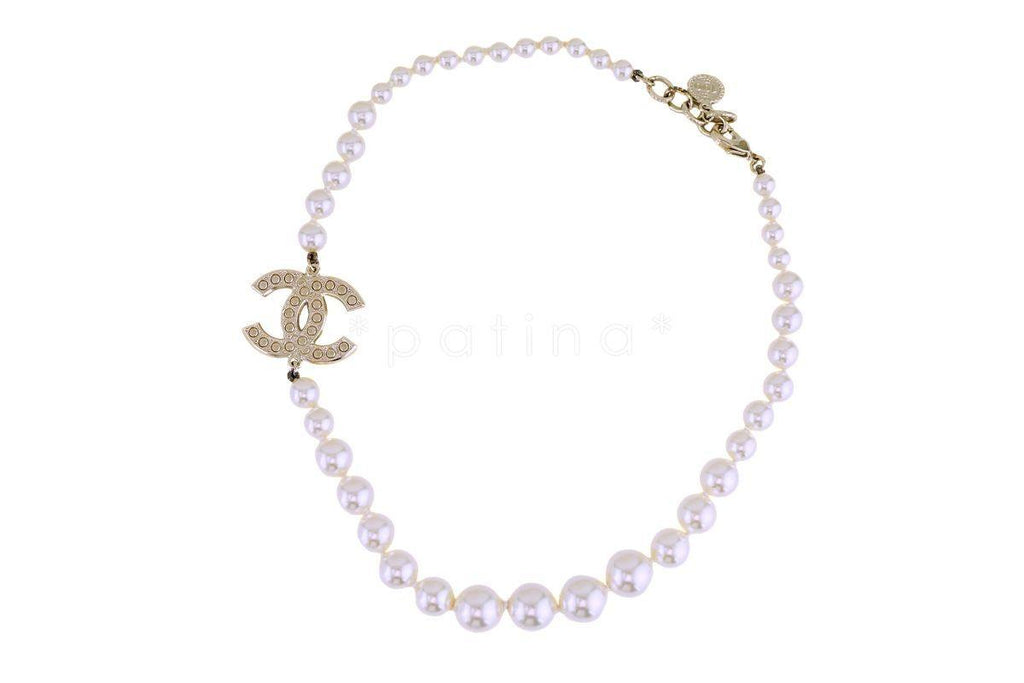 Chanel 100th Anniversary Pearl Classic CC Choker Necklace A64757