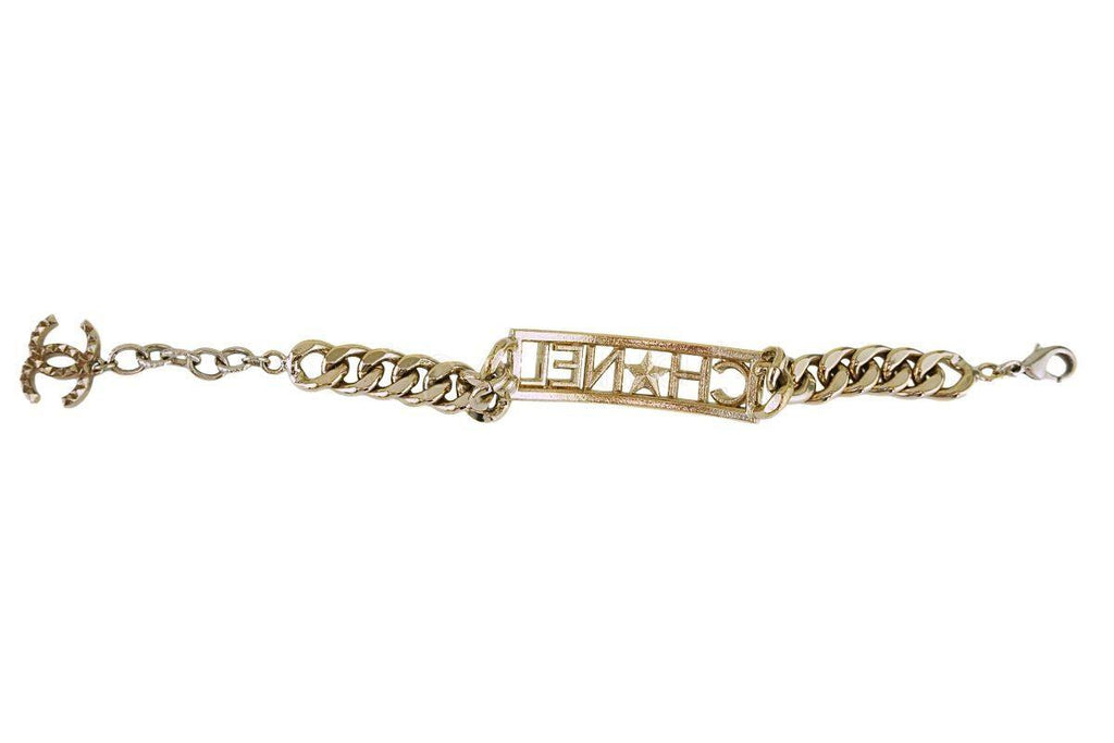 Chanel 17C CUBA LIMITED Crystal ID Bracelet Gold