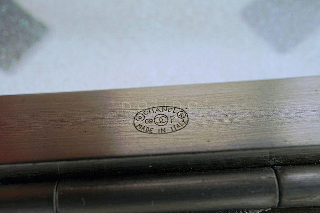 Rare Chanel 09P Massive XL CC Baguette Crystal Glitter Resin Cuff Bracelet CG