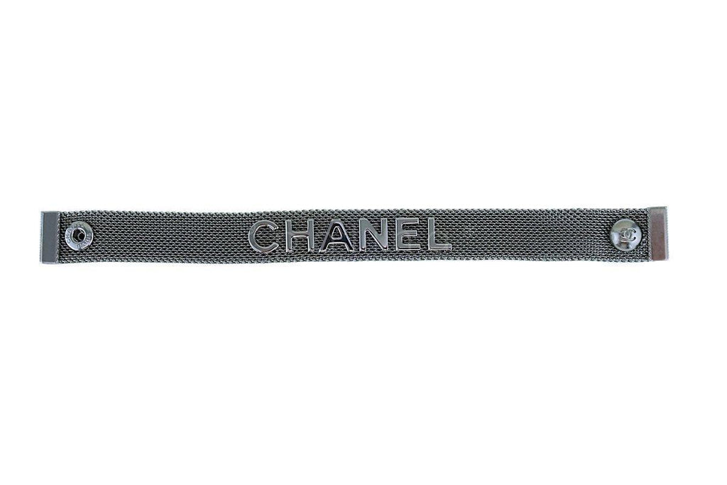 Chanel 17A Limited Shiny Ruthenium Mesh Bracelet A99058