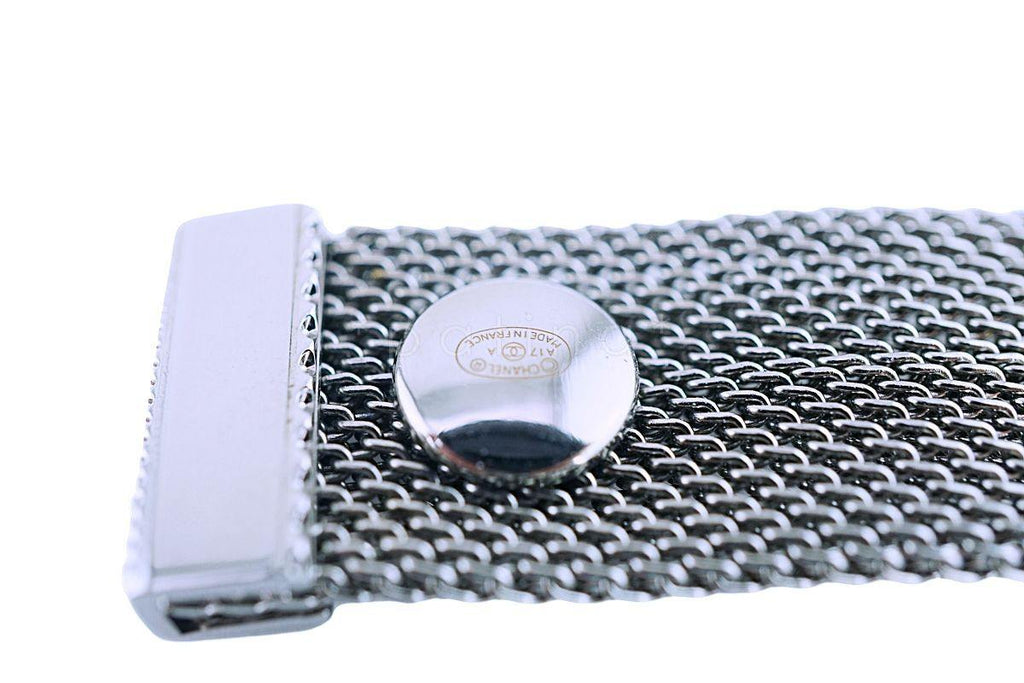 Chanel 17A Limited Shiny Ruthenium Mesh Bracelet A99058