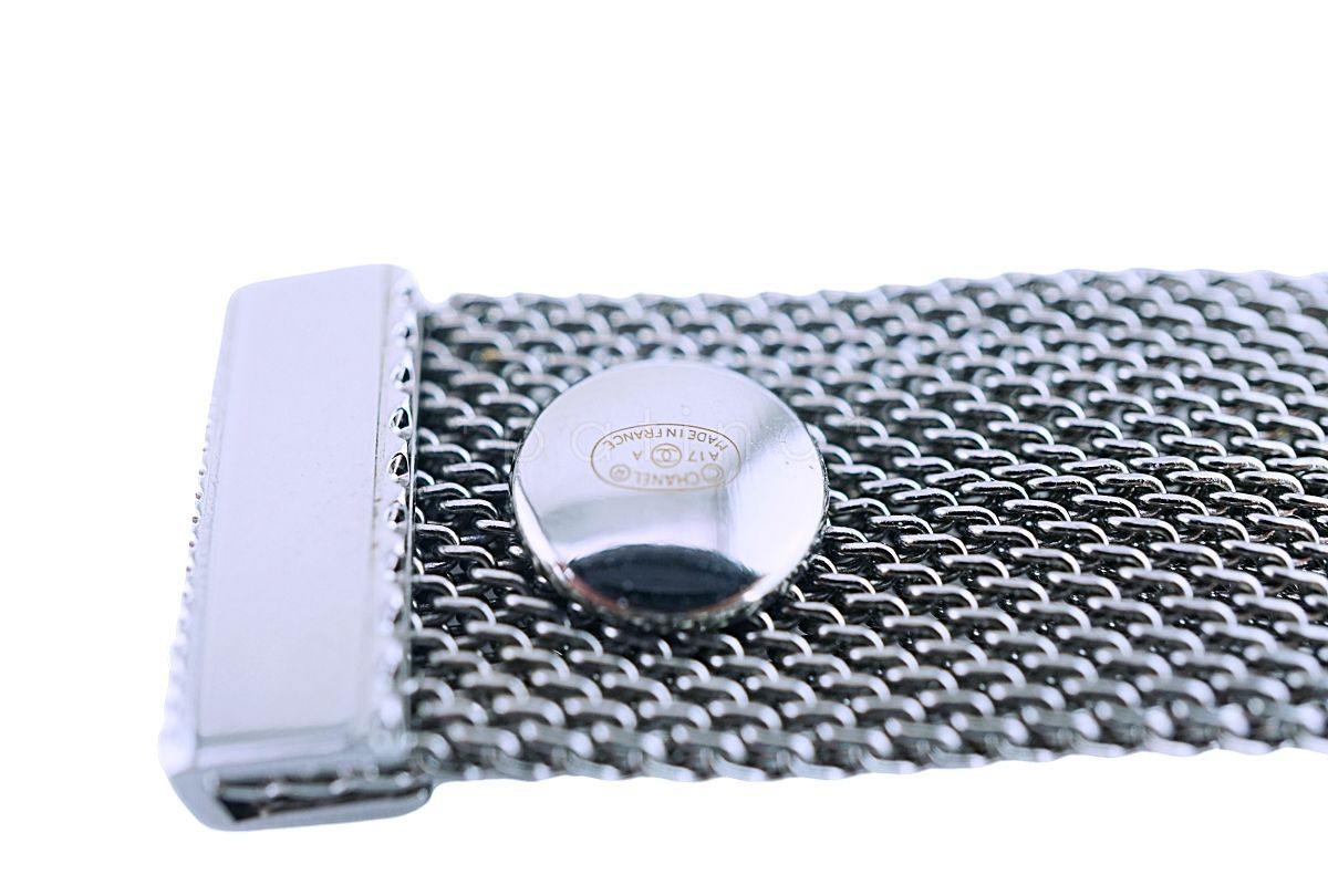 Chanel 17A Limited Shiny Ruthenium Mesh Bracelet A99058