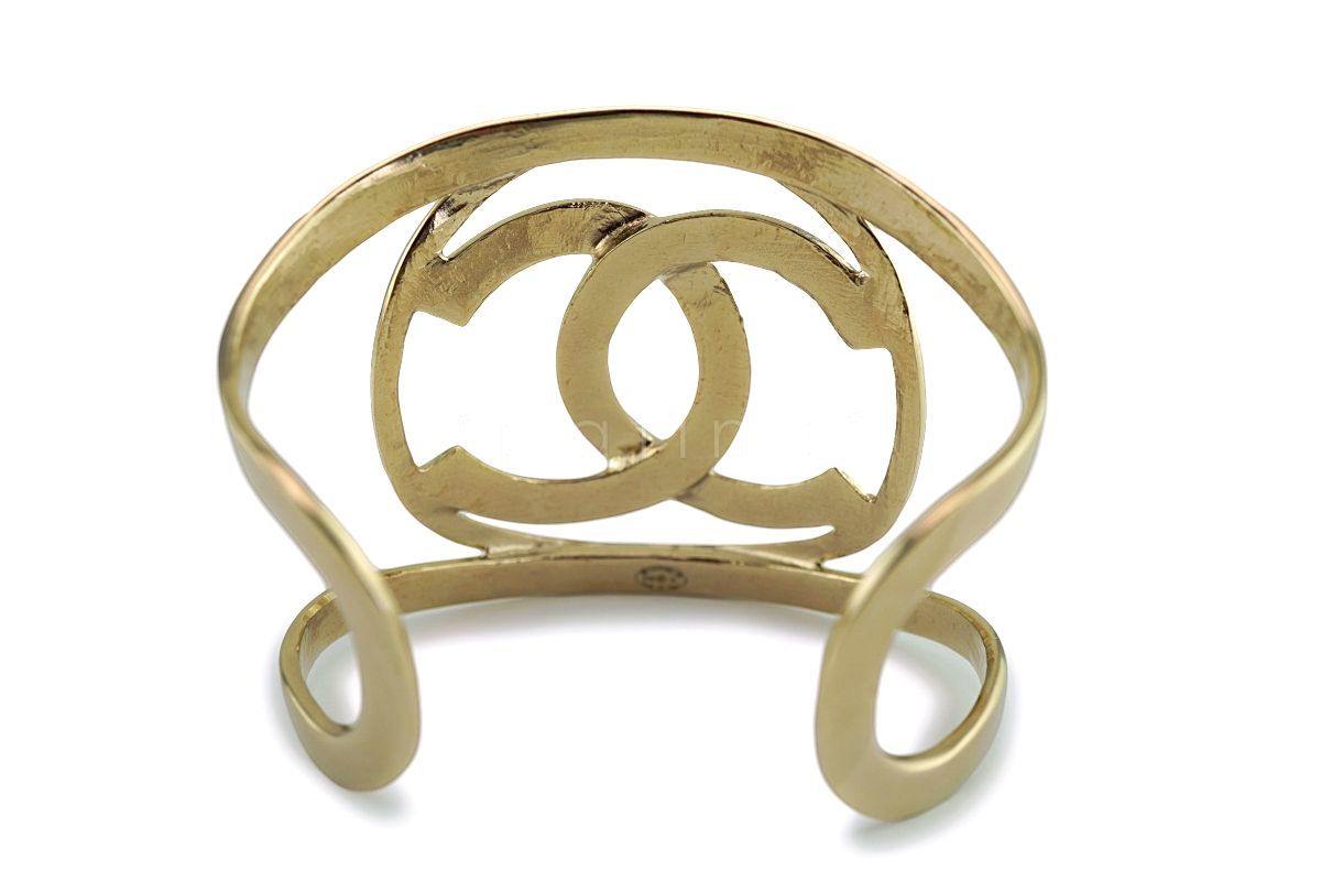 Chanel 16A Champagne Gold Limited Cuff Bracelet