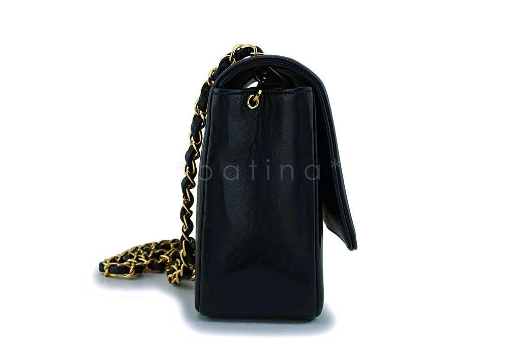 Chanel Vintage Black Lambskin Mademoiselle Flap Bag 24k GHW