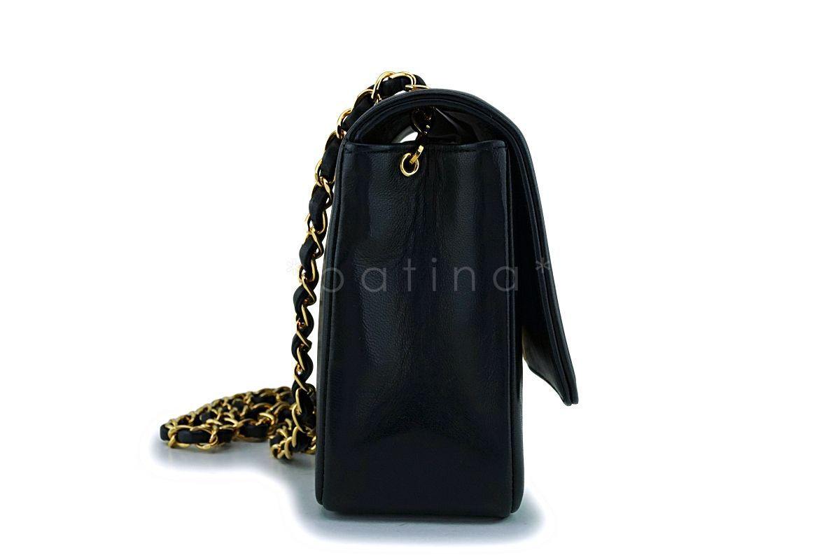 Chanel Vintage Black Lambskin Mademoiselle Flap Bag 24k GHW