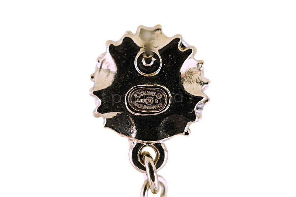 NIB 19S Chanel Rainbow Crystal Drop Earrings GHW