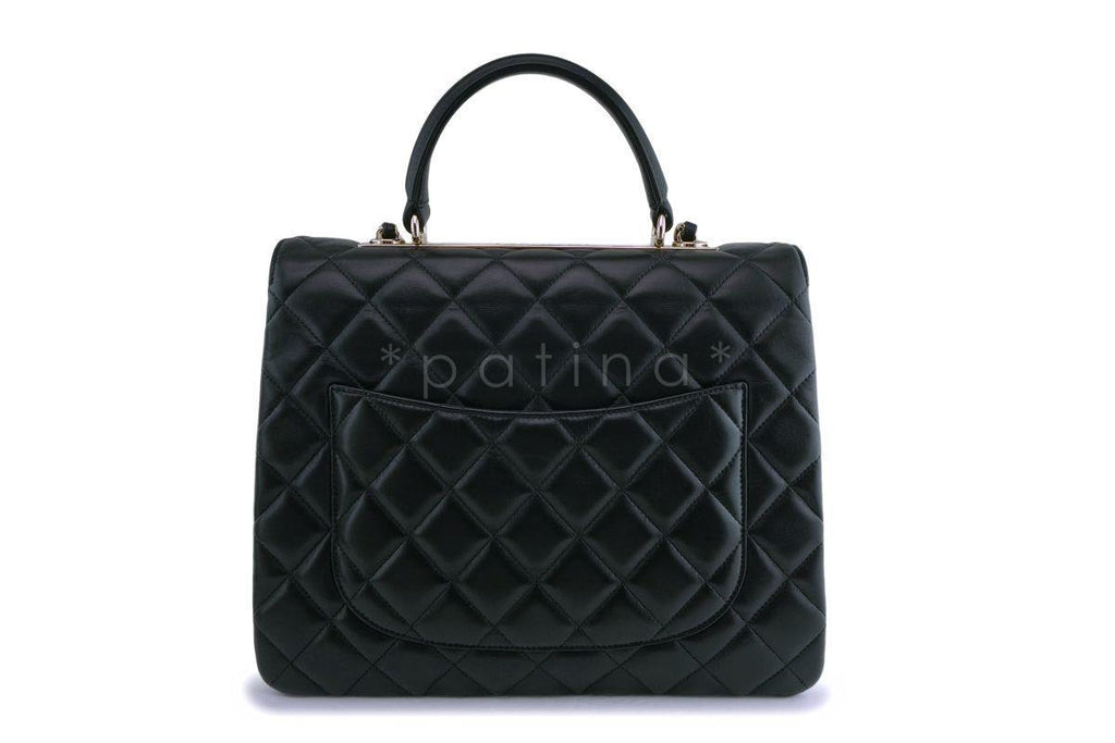 Chanel Black Lambskin Large Classic Trendy CC Flap Bag GHW