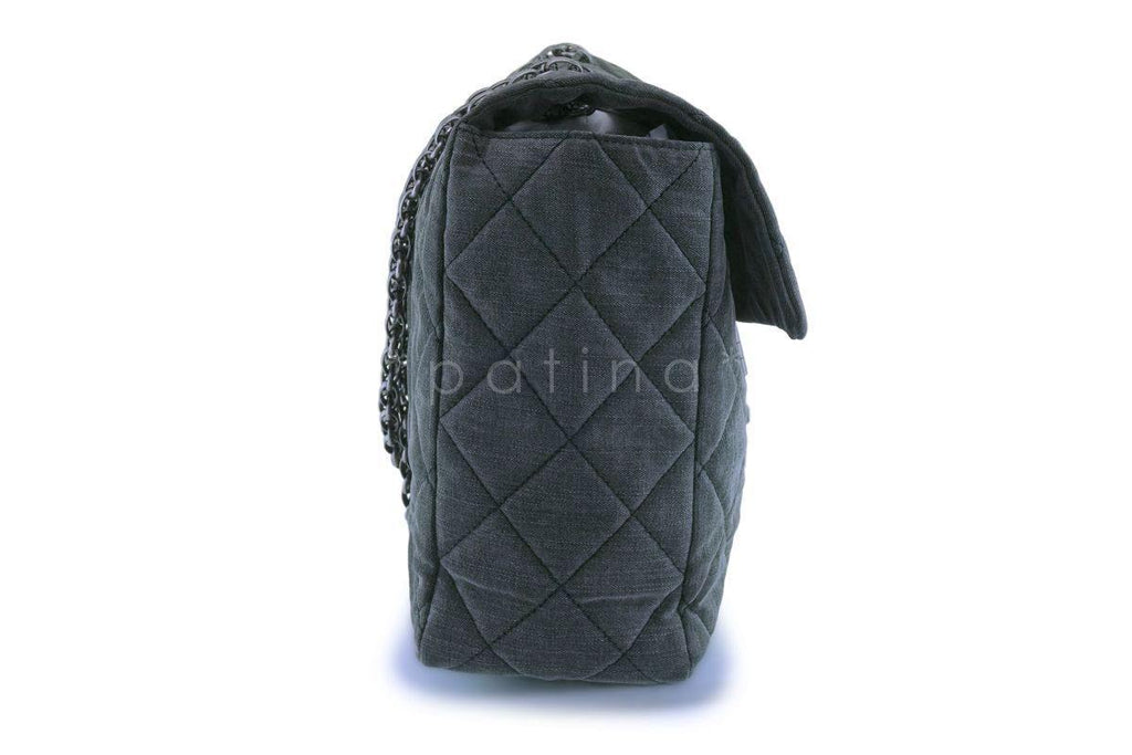 Rare Chanel Gray XXL Supermodel Reissue Flap Bag RHW