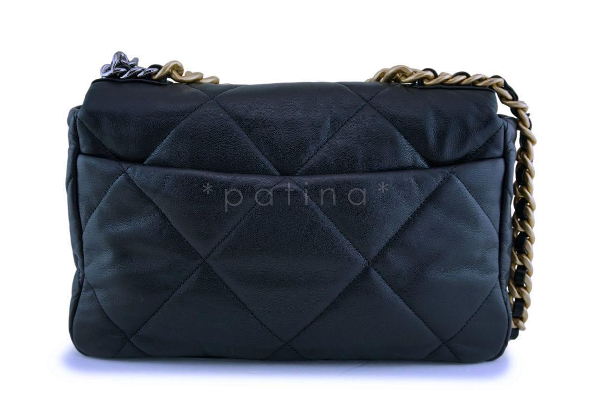 Chanel 19 Large Quilted Goatskin Flap Bag