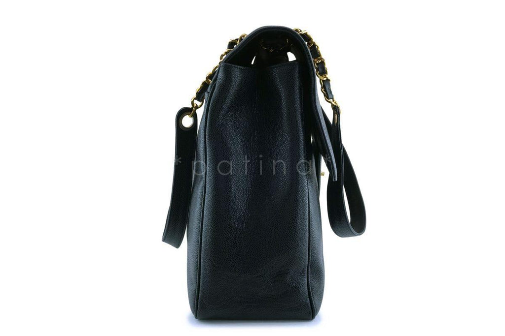Chanel Vintage Caviar Supermodel Maxi Jumbo XXL Flap Bag 24k GHW