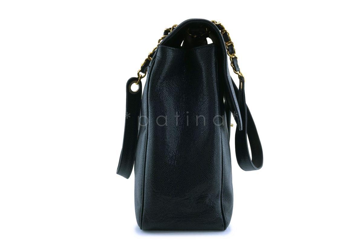 Chanel Vintage Caviar Supermodel Maxi Jumbo XXL Flap Bag 24k GHW
