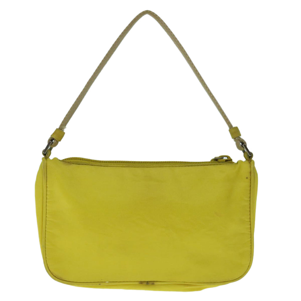 PRADA Accessory Pouch Nylon Yellow 64205