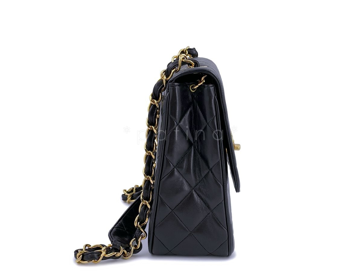 Chanel Vintage Black Oversized CC Medium Tall Classic Crossbody Flap Bag 24k GHW