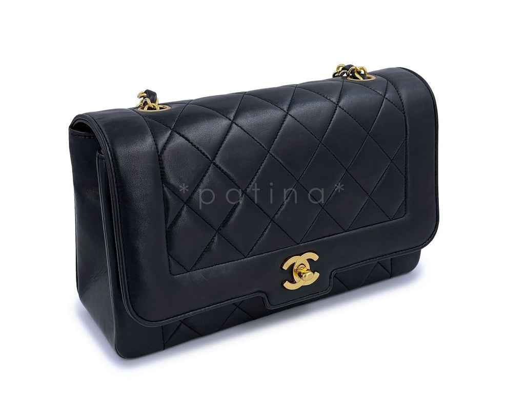 Chanel Vintage Medium Diana Flap Bag 24k GHW Lambskin