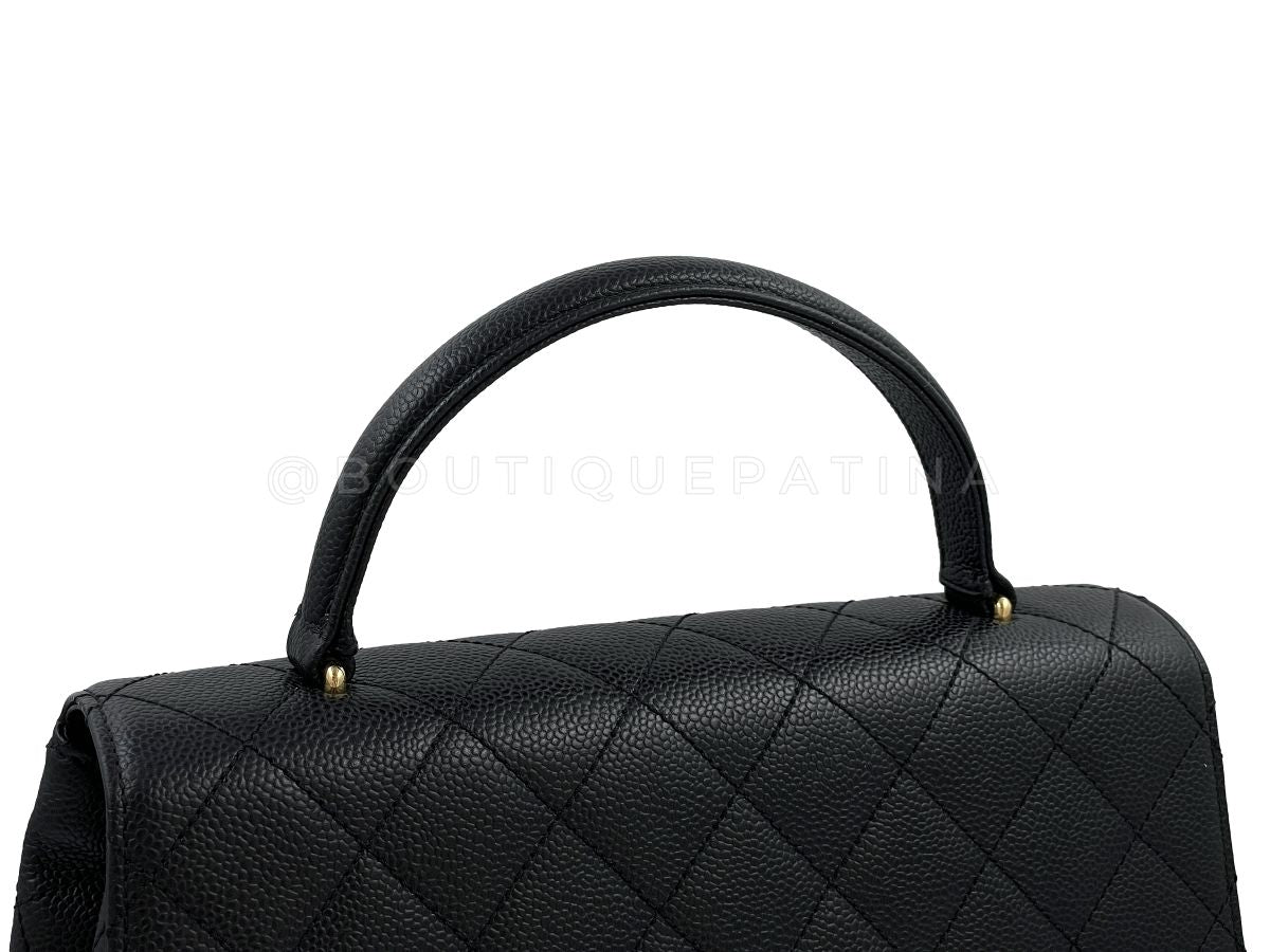 Chanel Vintage Black Caviar Classic Kelly Bag 24k GHW