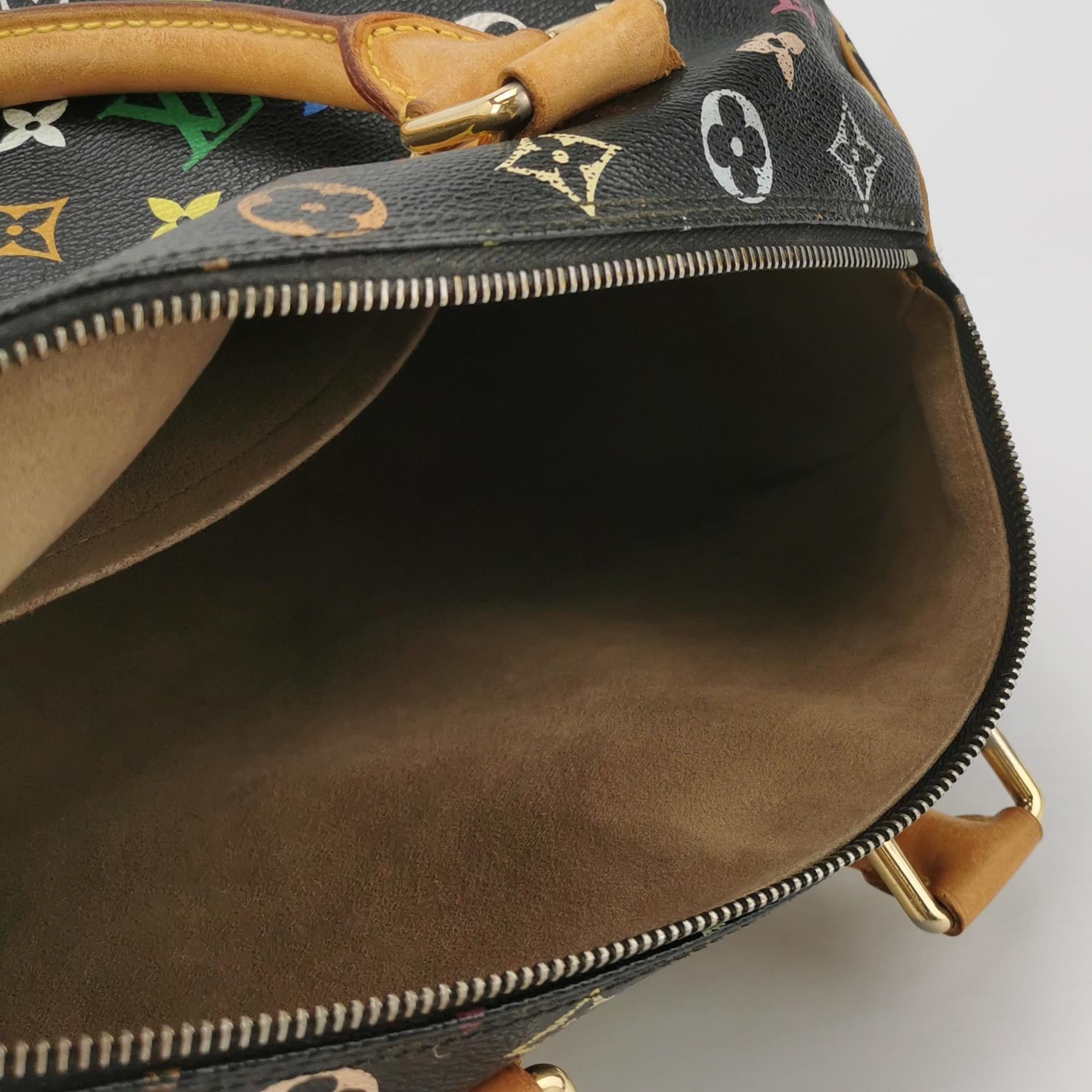 Louis Vuitton x Takashi Murakami Speedy 30 Lock Black Multicolor