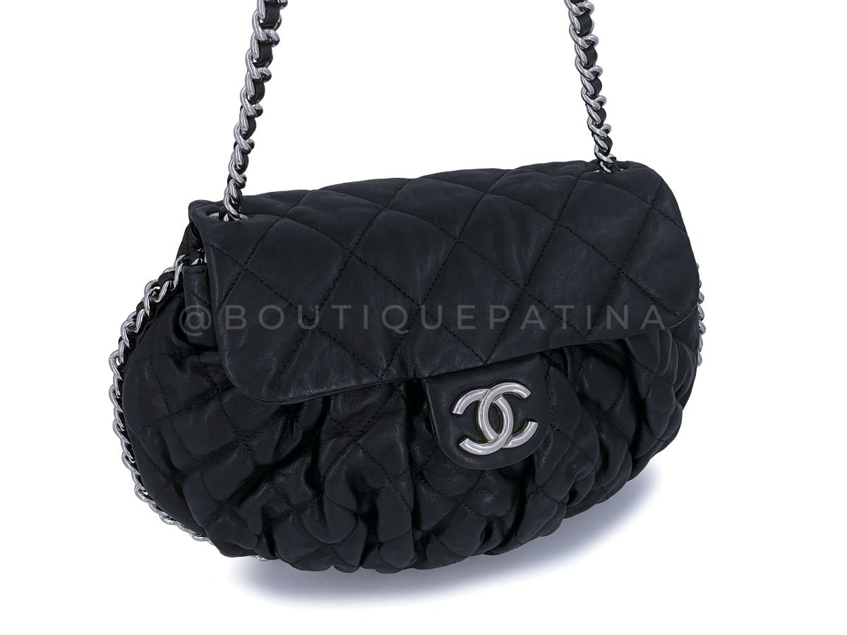 Chanel Black Chain Around Crossbody Flap Bag Medium