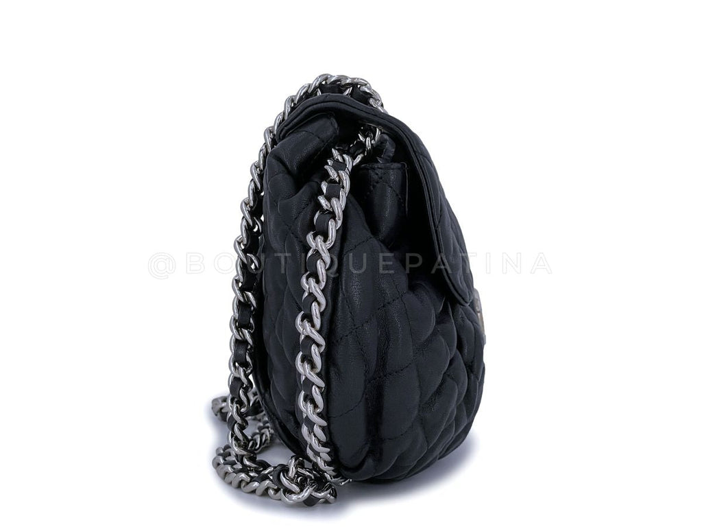 Chanel Black Chain Around Crossbody Flap Bag Medium
