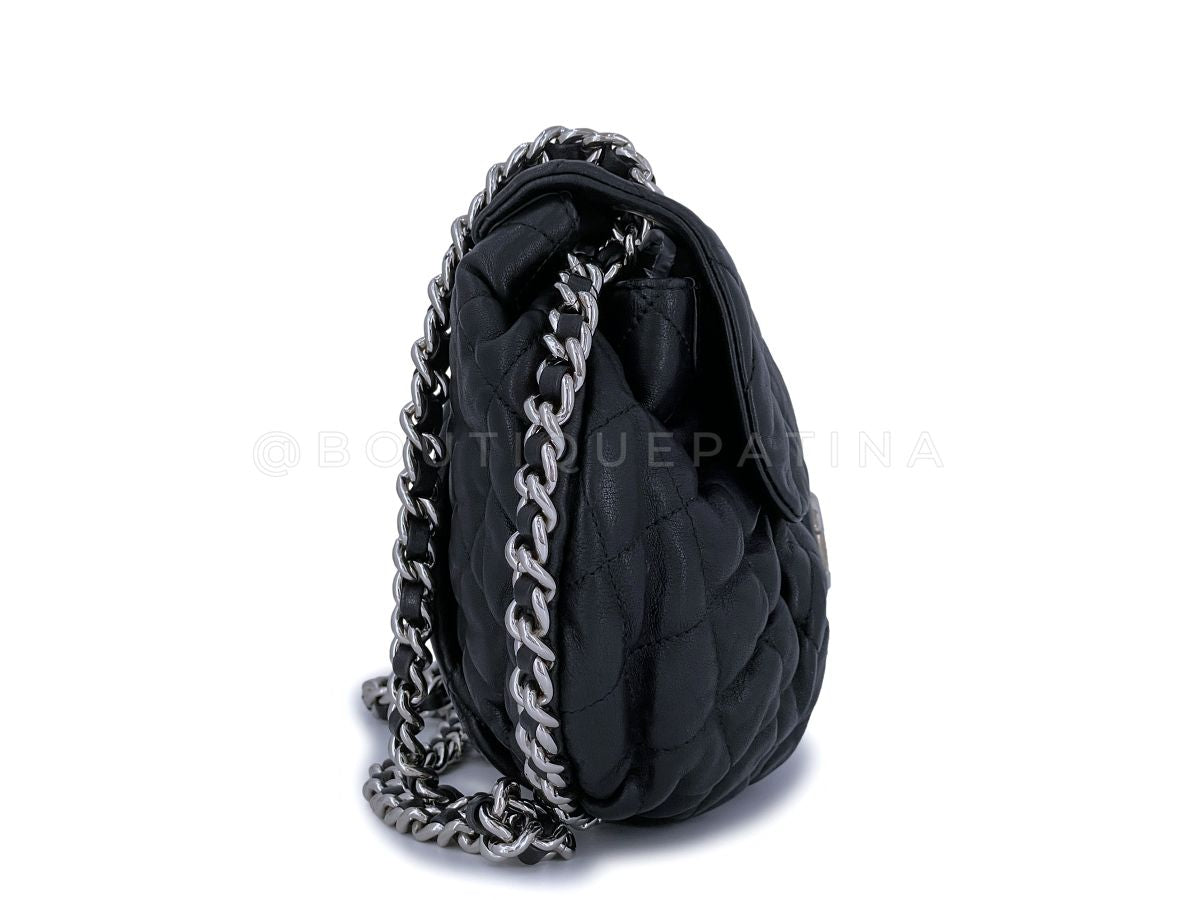 Chanel Black Chain Around Crossbody Flap Bag Medium