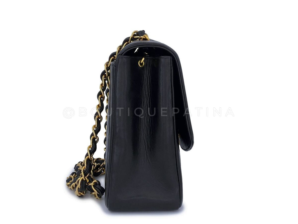 Very Rare Chanel Vintage 11in Large Diana Flap Bag 24k GHW