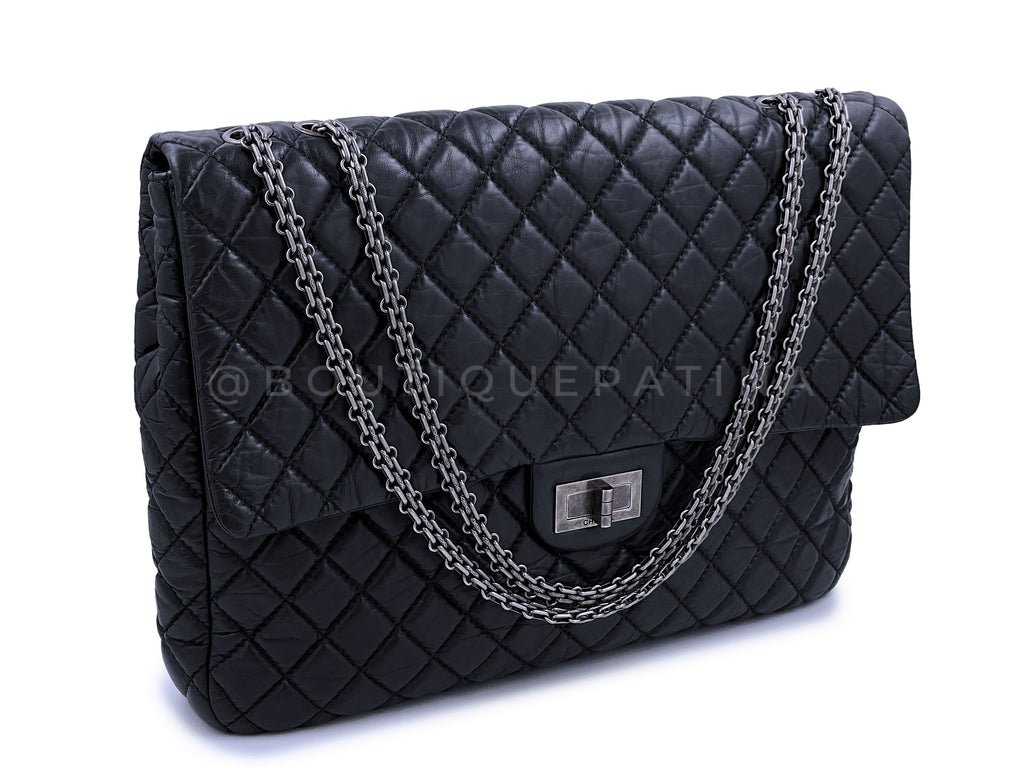 Chanel Black XL Reissue Classic Oversized Flap Bag RHW
