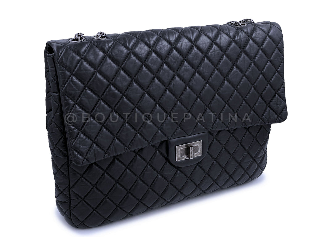 Chanel Black XL Reissue Classic Oversized Flap Bag RHW