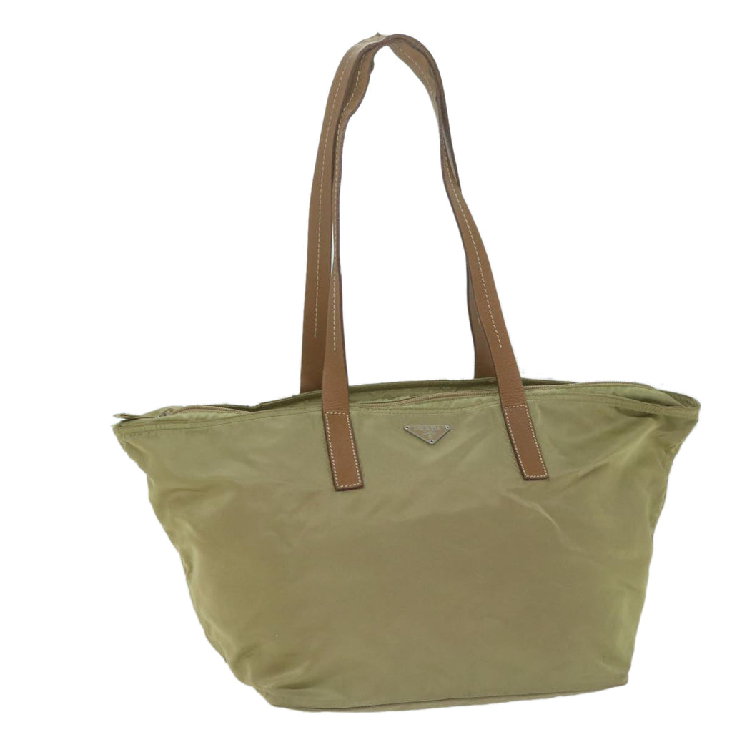PRADA Tote Bag Nylon Beige 64649