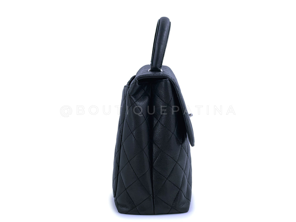 Chanel Vintage Black Caviar Kelly Bag SHW