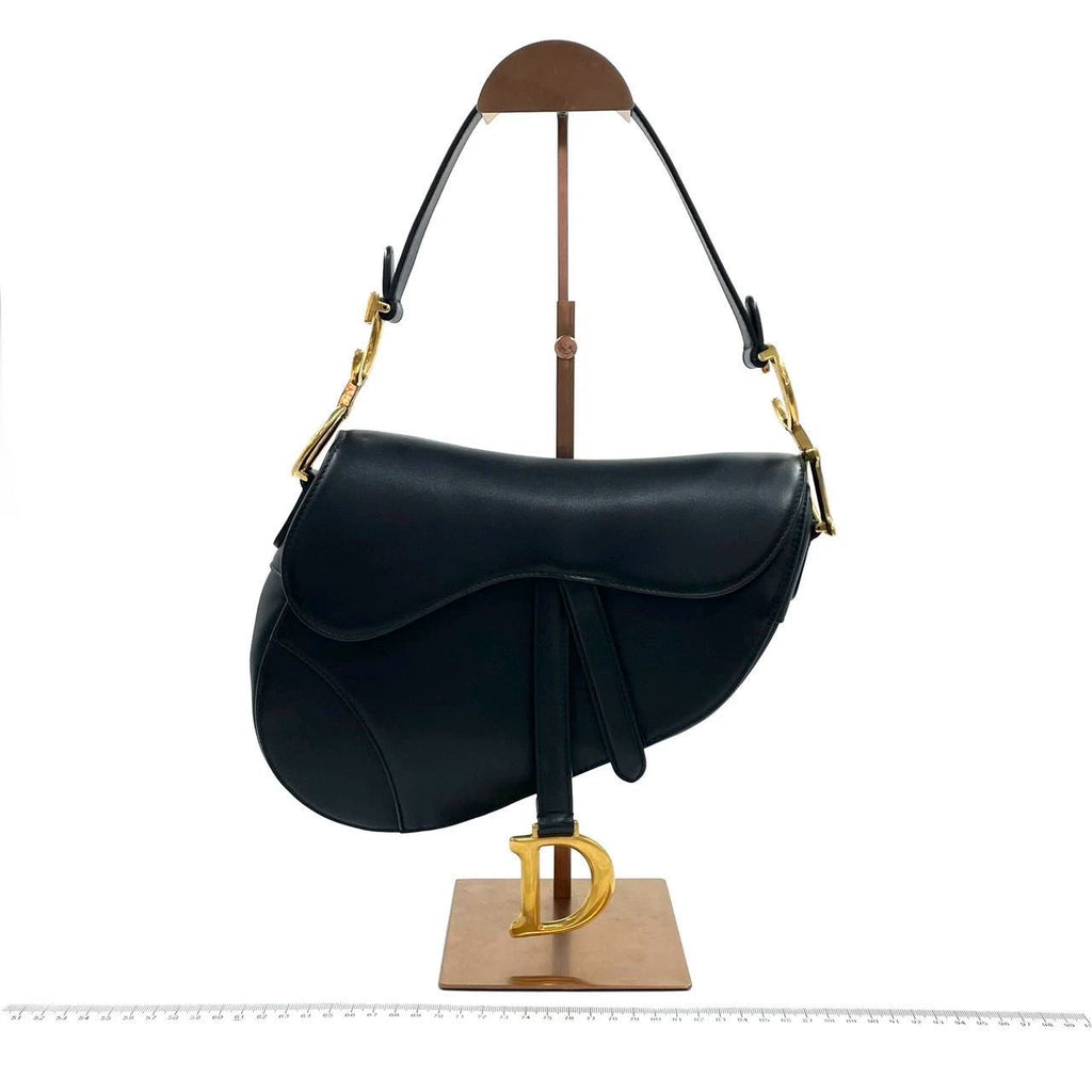 Dior Saddle 2018 Medium Smooth Calfskin Leather Bag Black