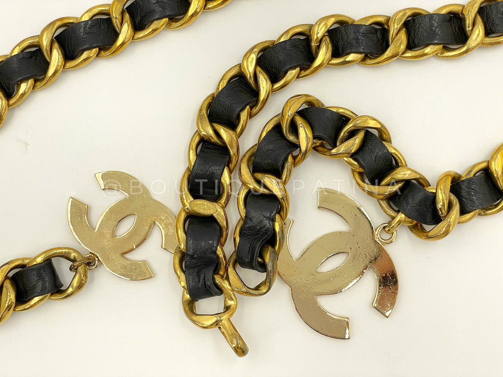 Chanel Vintage Collection 28 Rare Massive Double CC Logo Necklace Belt XPR