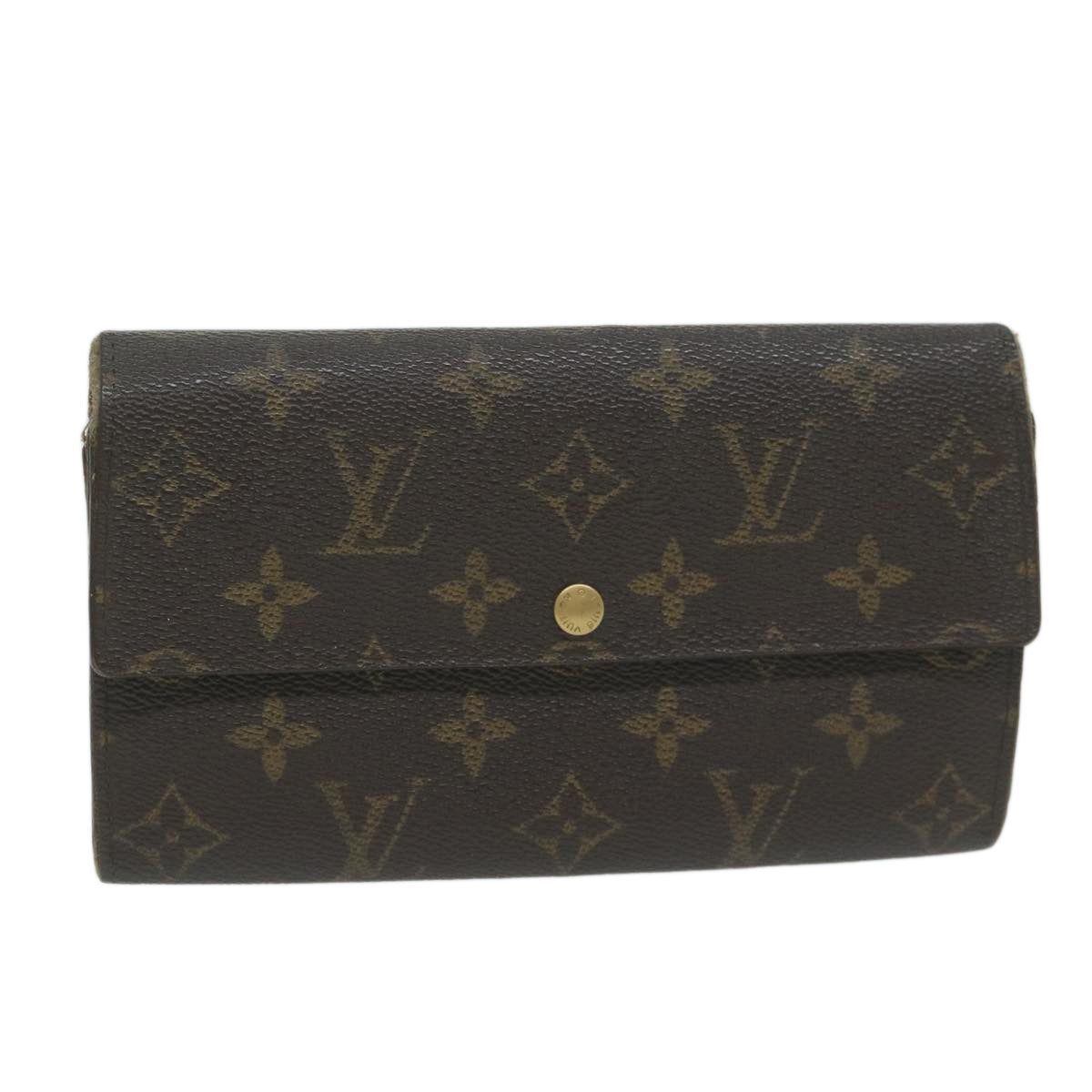 LOUIS VUITTON Monogram Pochette Porte Monnaie Credit Wallet M61725 LV 65040