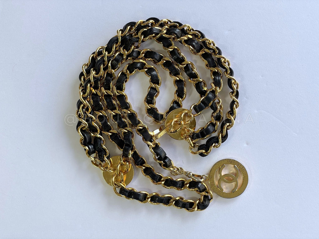 Chanel Vintage 1984 Rihanna Triple Woven Chain Belt Necklace A11