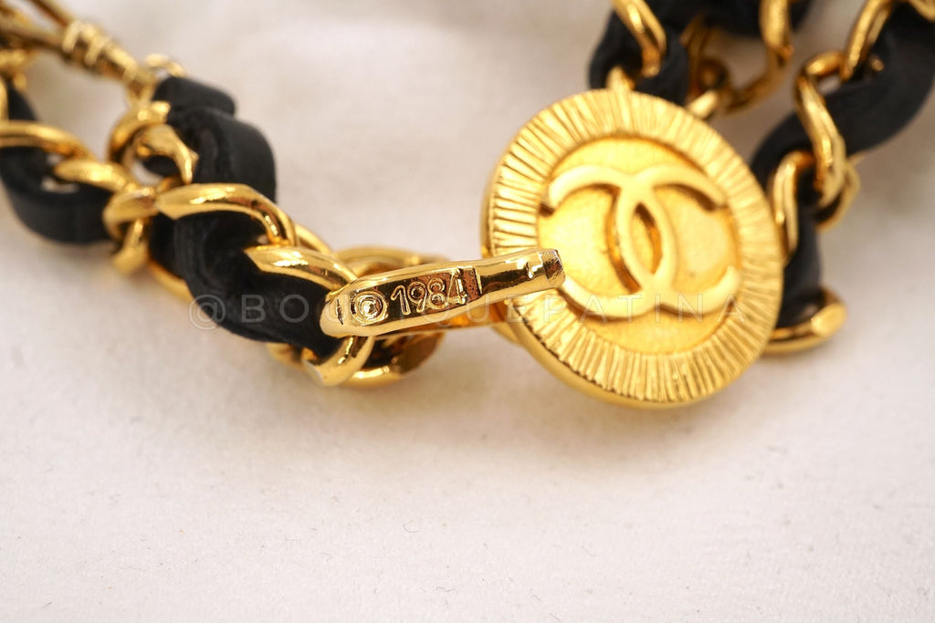 Chanel Vintage 1984 Rihanna Triple Woven Chain Belt Necklace A11