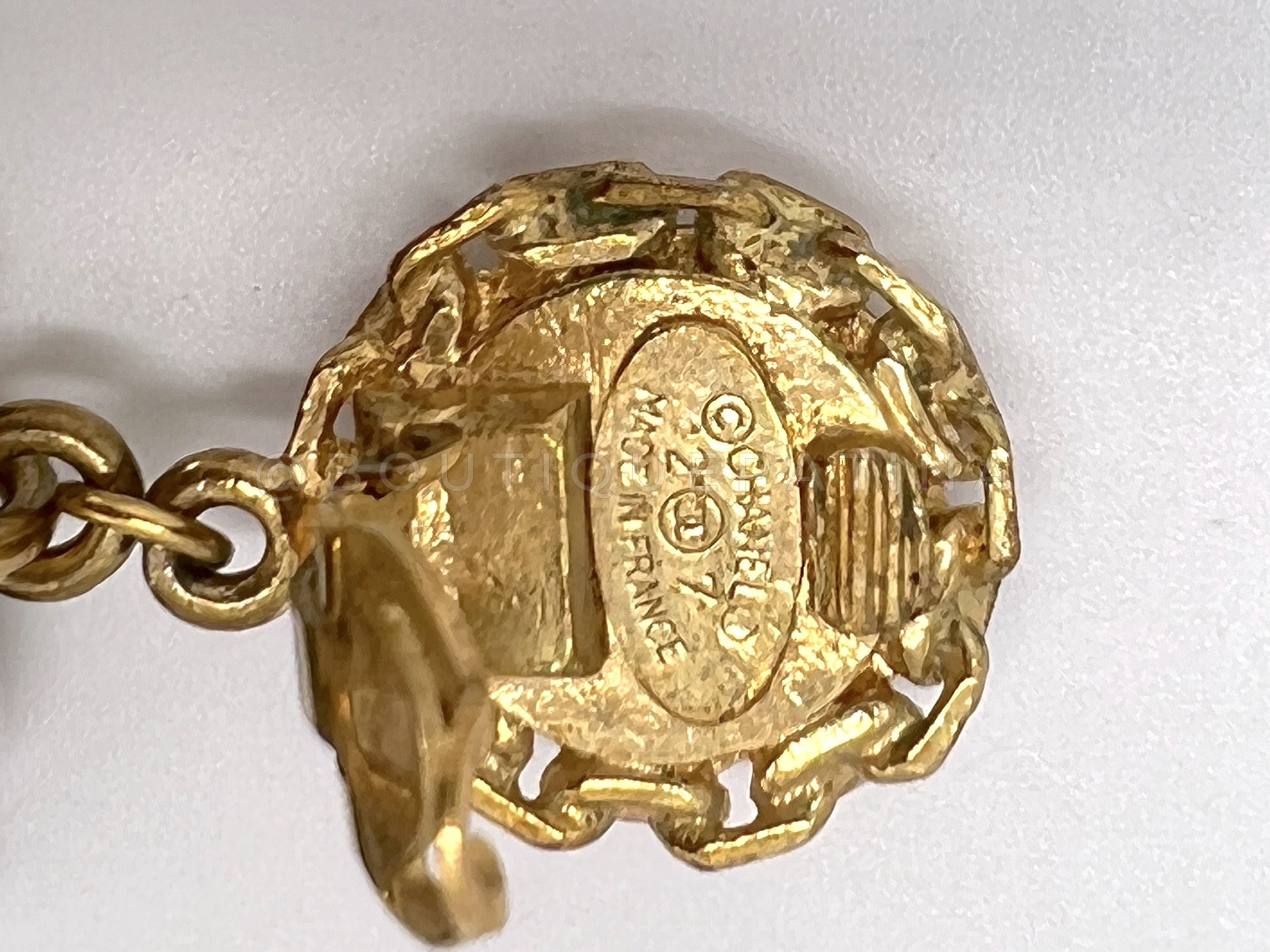 Chanel Vintage Woven Chain Collection 27 Pearl Drop Hoop Earrings