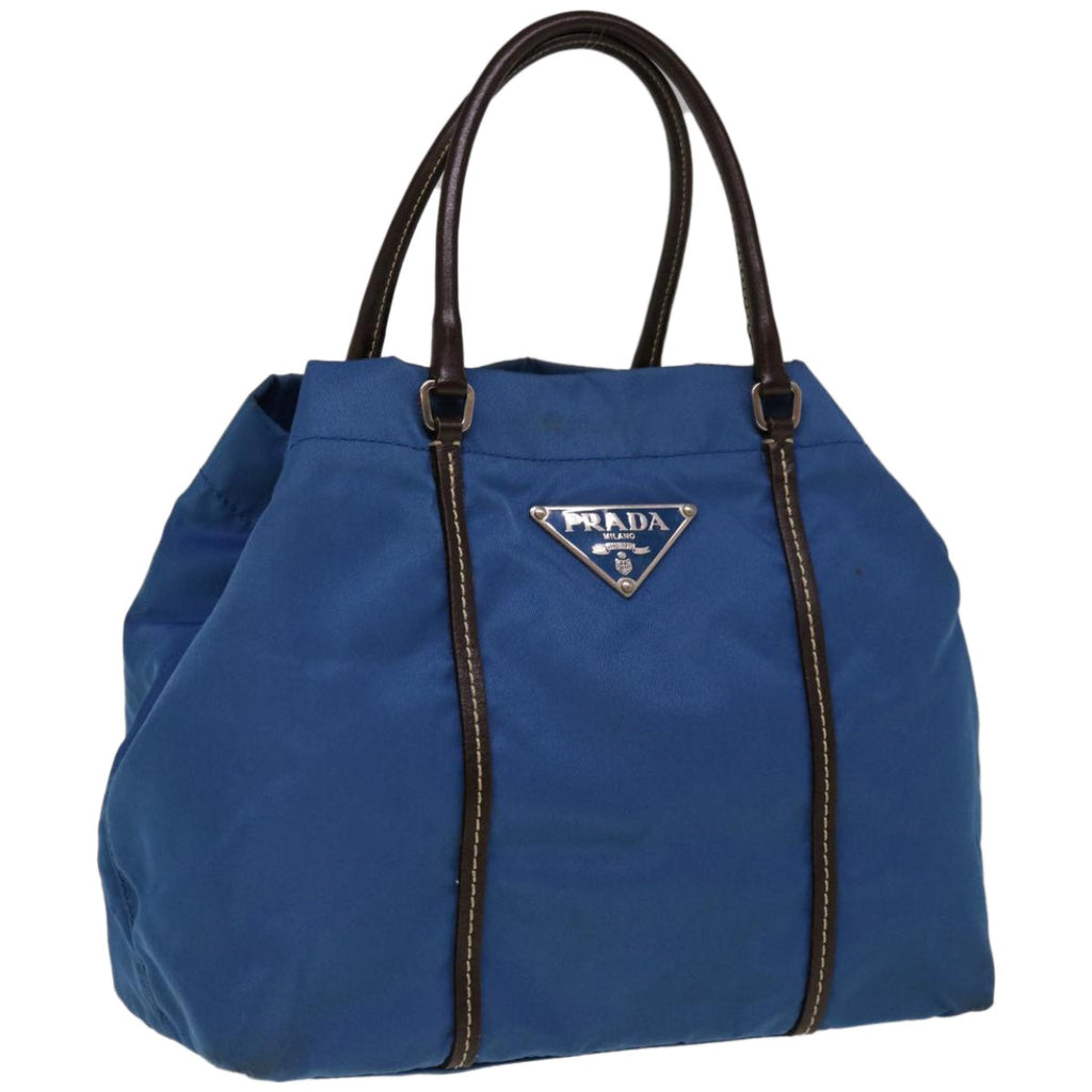 PRADA Hand Bag Nylon Blue 65374