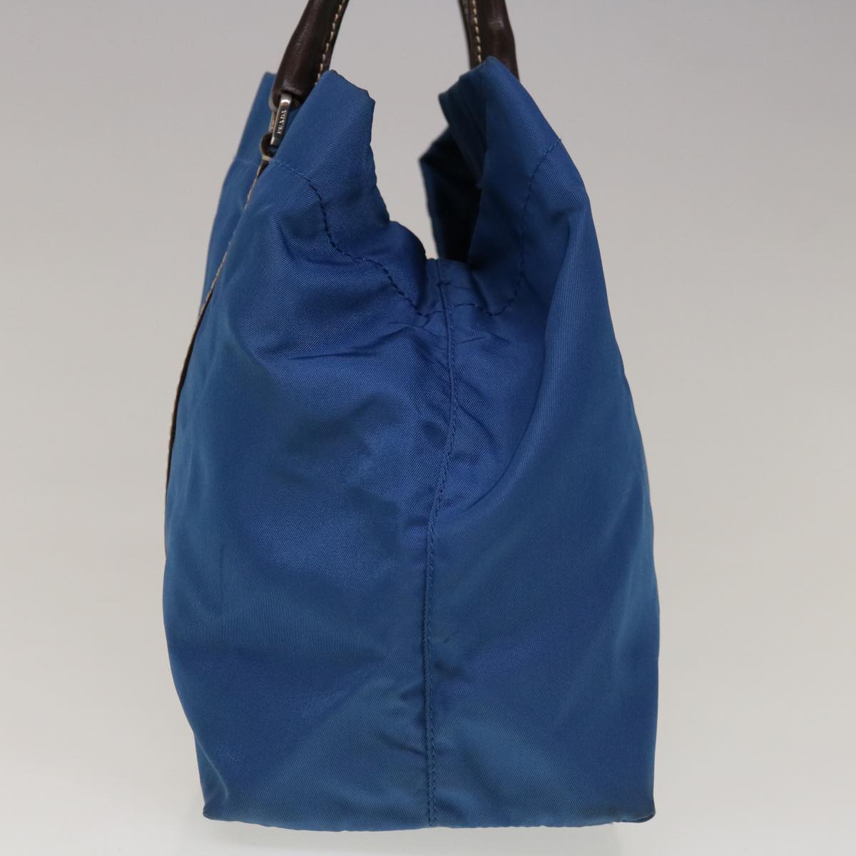 PRADA Hand Bag Nylon Blue 65374