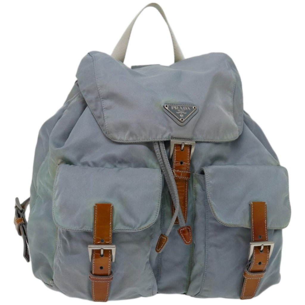 PRADA Backpack Nylon Light Blue 65375