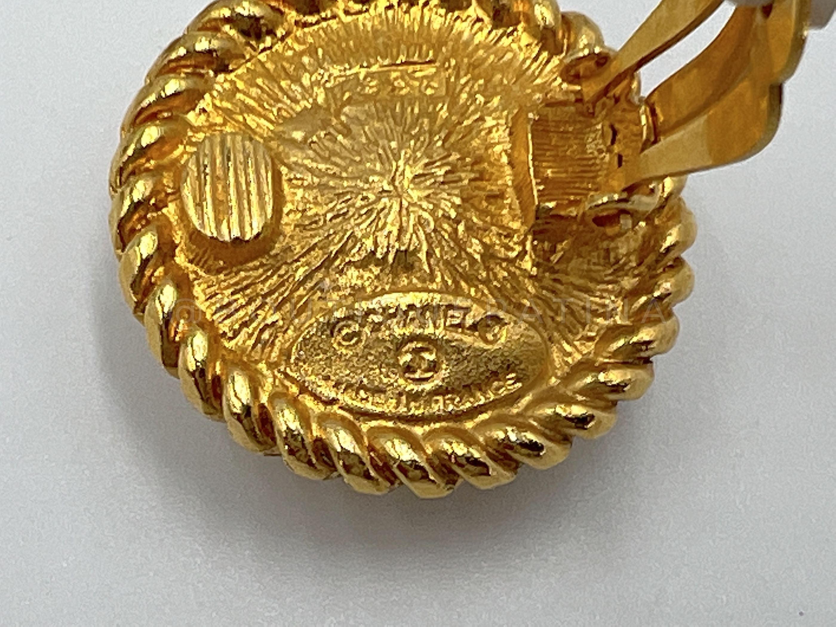 Chanel Vintage Large Pearl Stud Earrings