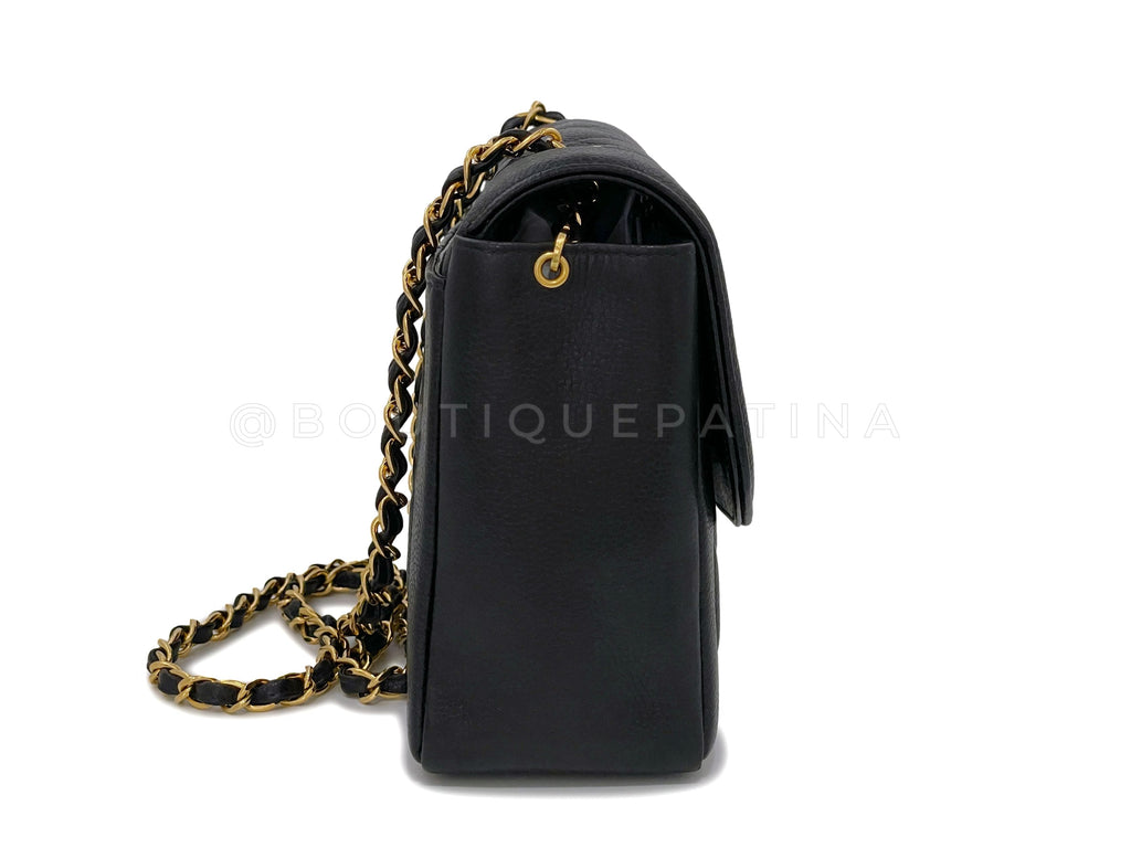 Chanel Vintage Black Caviar Diana Bag Medium 24k GHW
