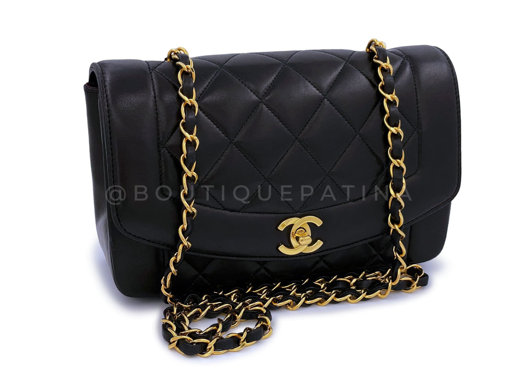 Chanel 1994 Vintage Small Diana Flap Bag 24k GHW Lambskin