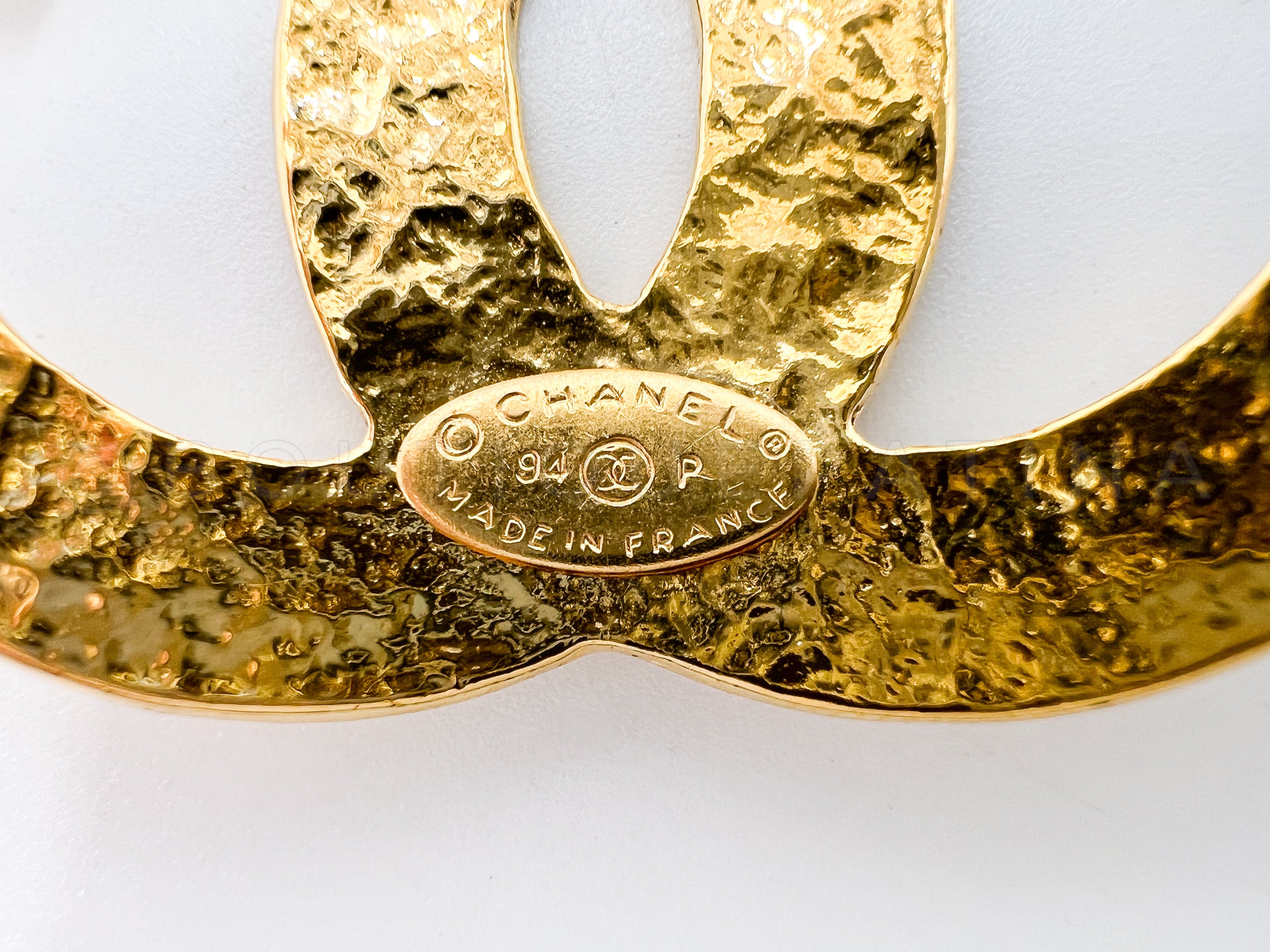 Chanel 94P Vintage Long Quilted CC Statement Necklace