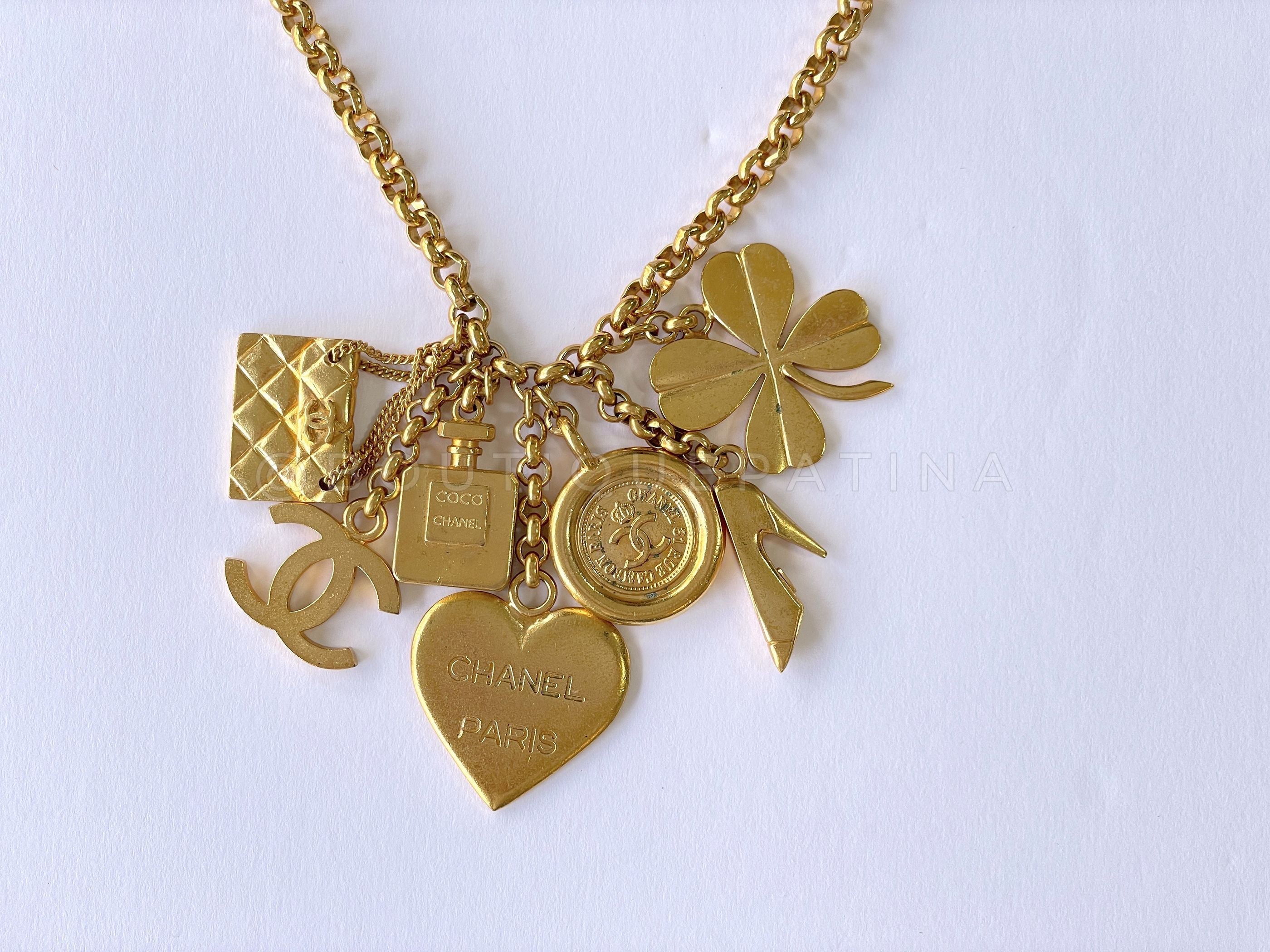 Chanel Vintage Multi 7 Charm Belt Necklace