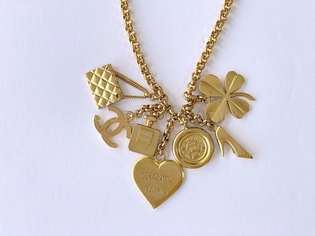 Chanel Vintage Multi 7 Charm Belt Necklace