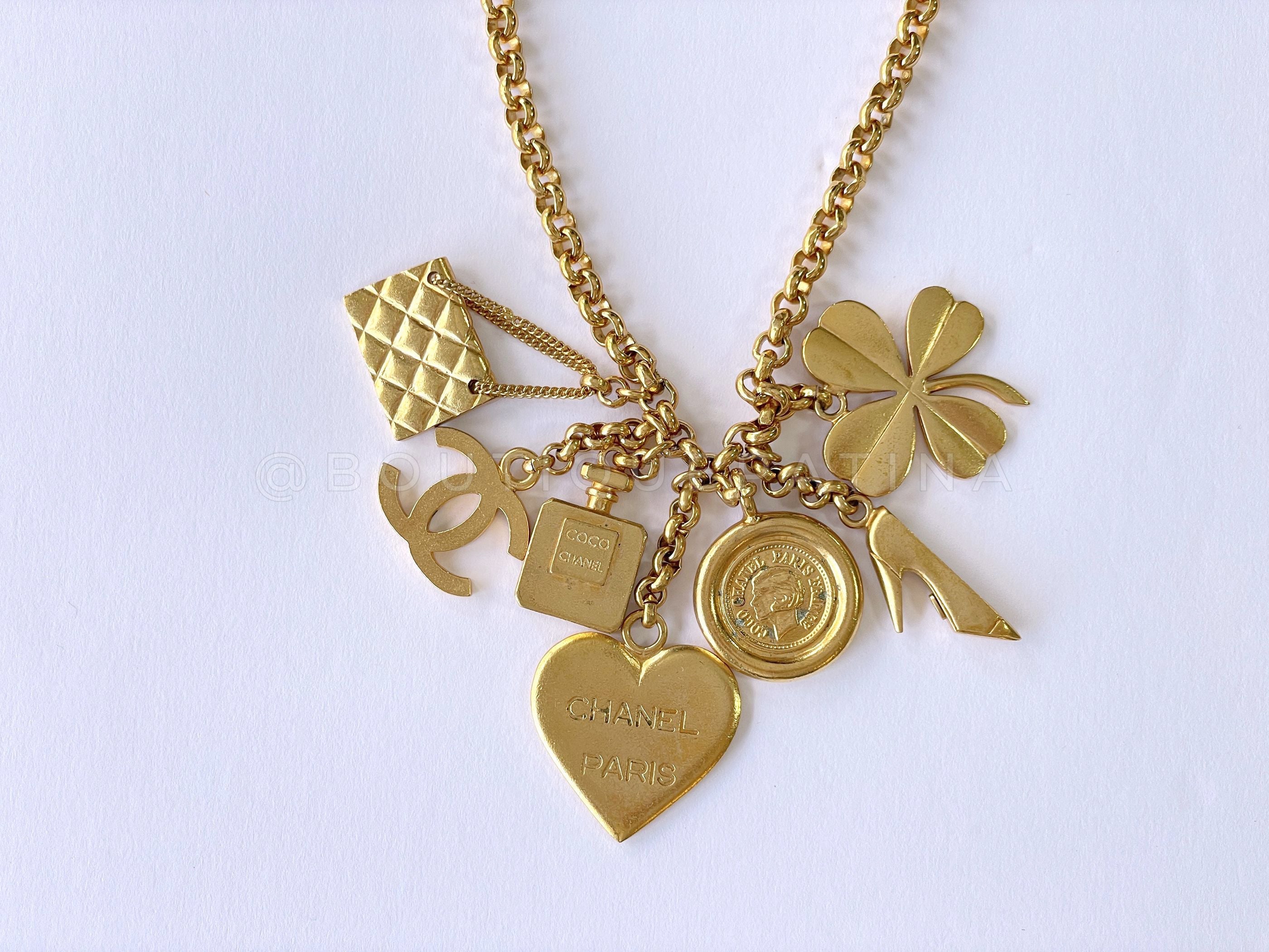 Chanel Vintage Multi 7 Charm Belt Necklace