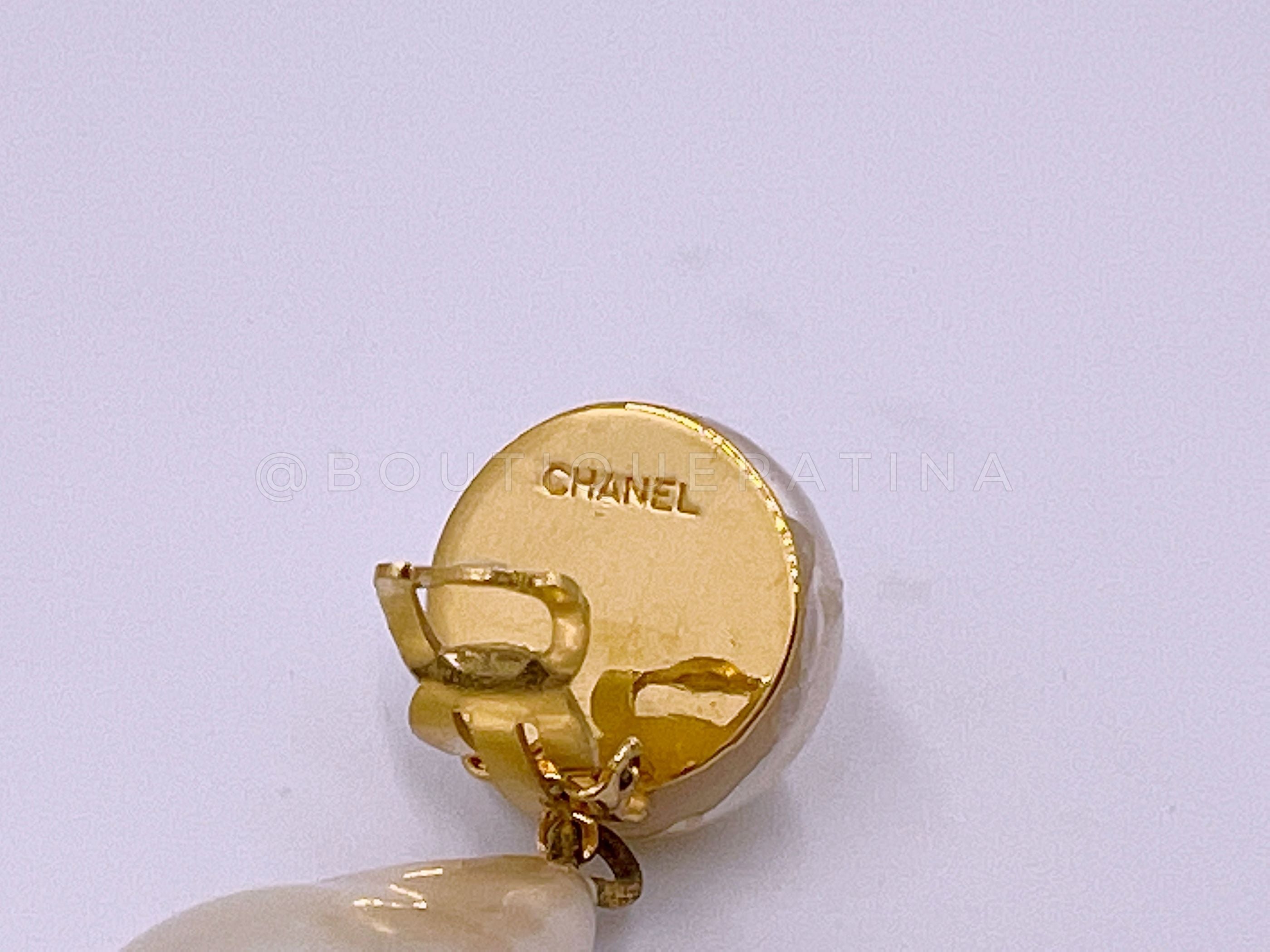 Chanel Vintage 1980s Pearl Drop Earrings