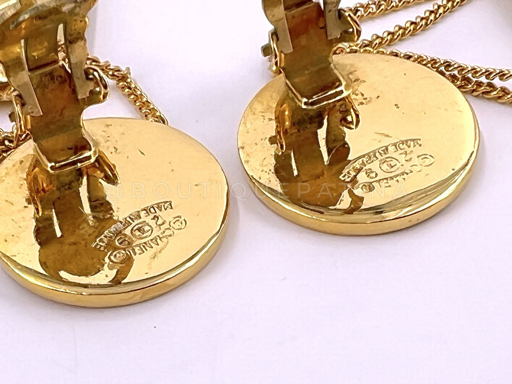 Chanel Vintage Collection 29 Classic Quilted Purse Dangle Drop Earrings