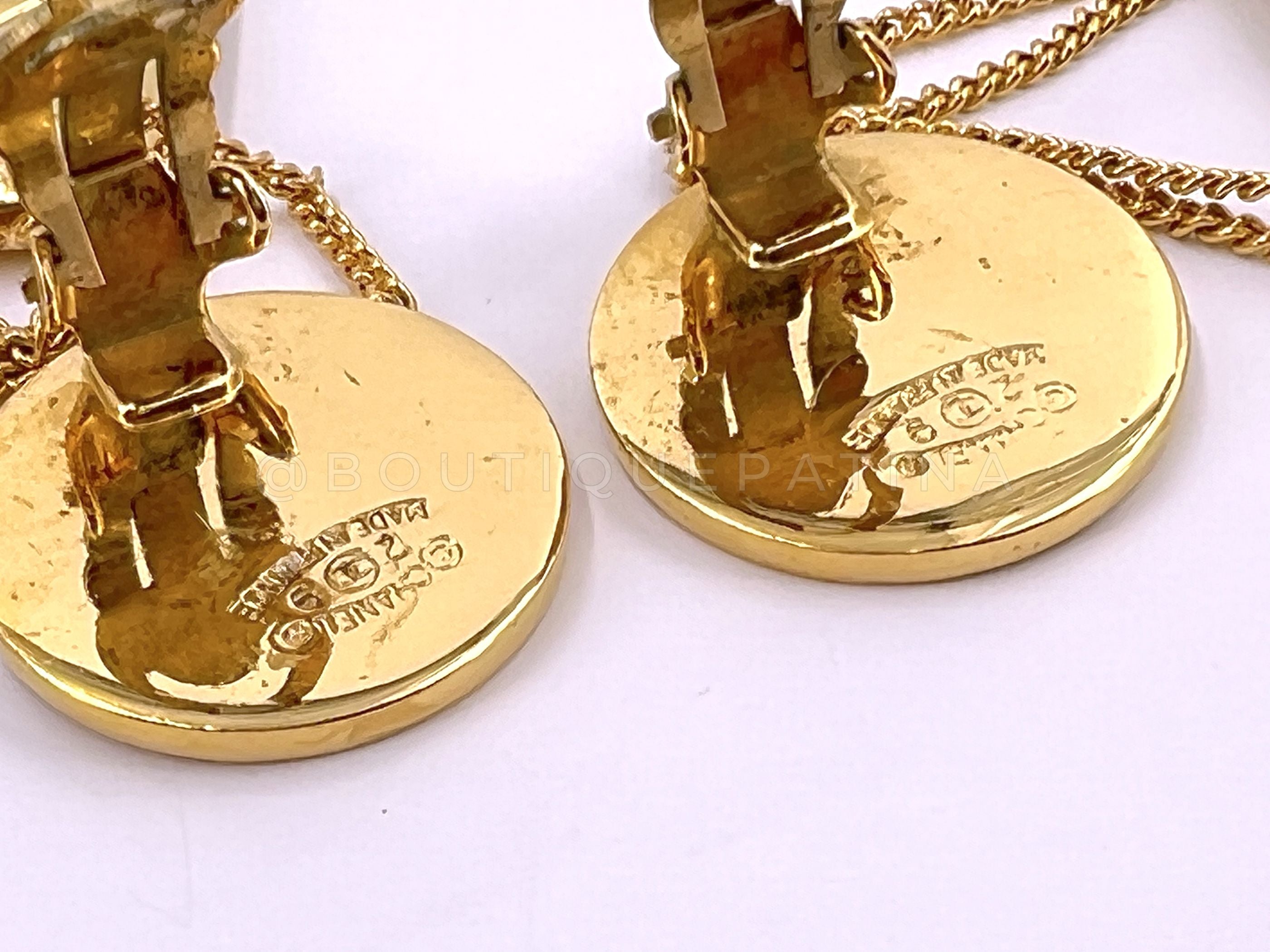 Chanel Vintage Collection 29 Classic Quilted Purse Dangle Drop Earrings