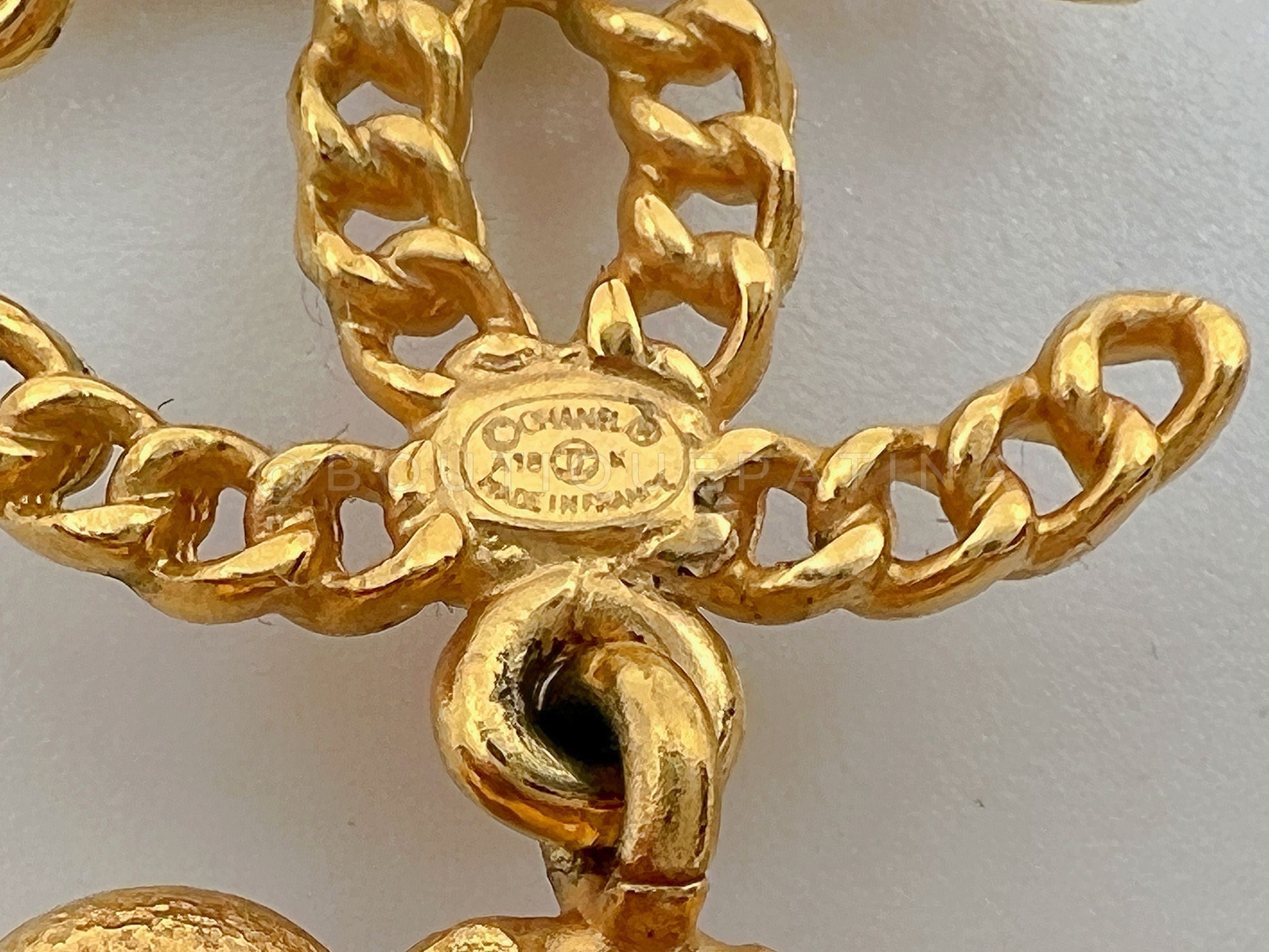 Rare Chanel Runway "5" Dangle CC Logo Earrings