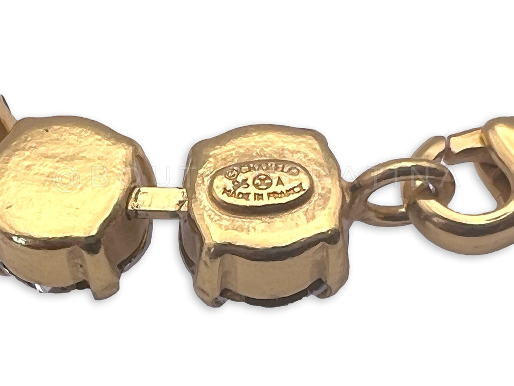 Chanel Vintage 95A "Barbie" Crystal 5-CC charm Rhinestone Bracelet